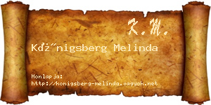 Königsberg Melinda névjegykártya