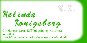 melinda konigsberg business card